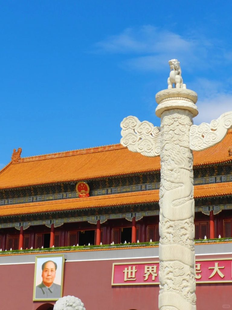 The Huabiao in front of the Tiananmen Gate Tower