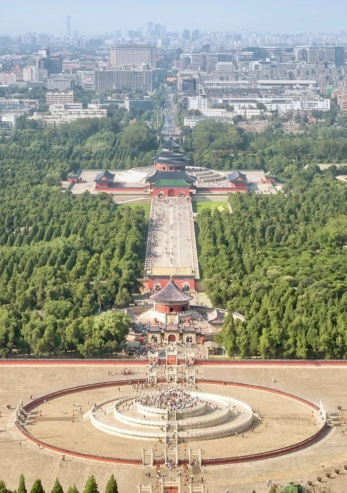 The Full View of the Circular Mound Altar and the Hall of Prayer for Good Harvests