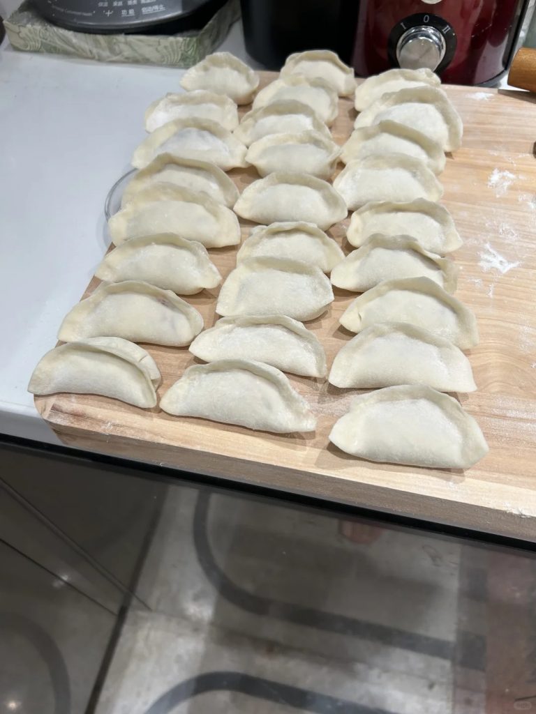 wrap the dumplings